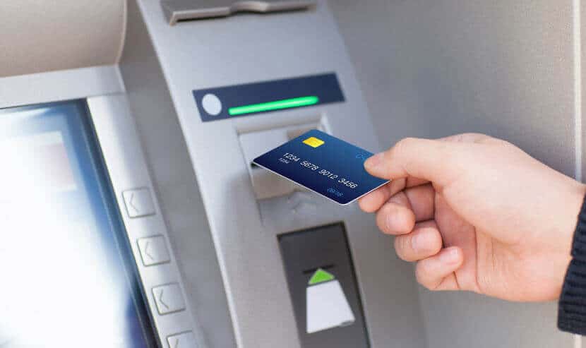 ATM hand EMV card
